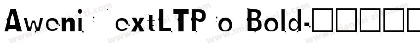 AwenirNextLTPro Bold字体转换